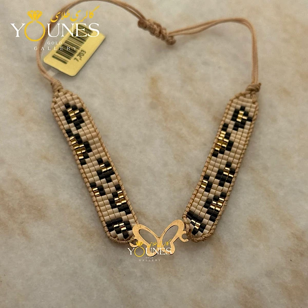 دستبند میوکی شاپرک لیزری طلا